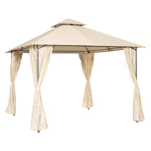 Gazebo Em Aço Com Cortinas Em Poliéster 3x3m – Tenda Ventura