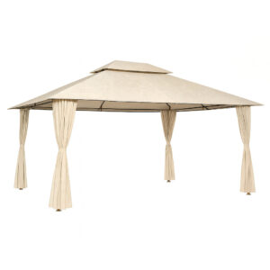 Gazebo Em Aço Com Cortinas Em Poliéster 4x3m – Tenda Malibu