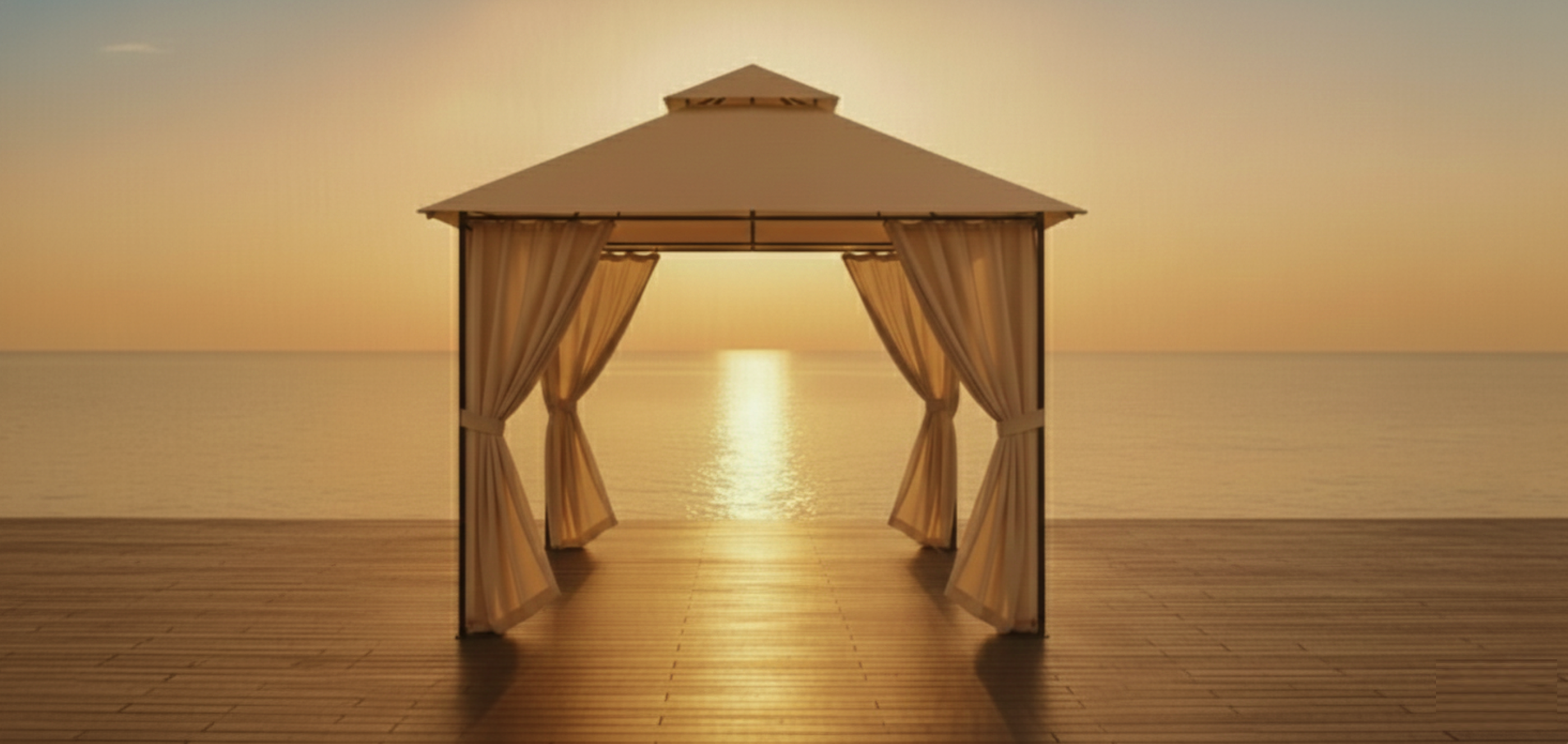 Gazebo Com Cortinas